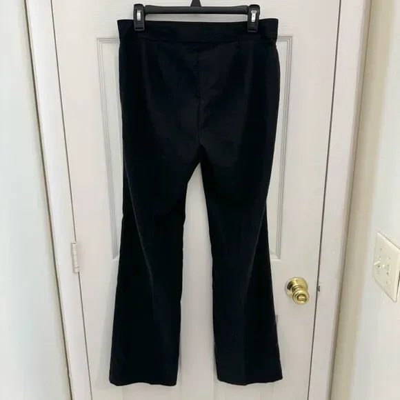 Eileen Fisher System Refined Tencel Pants Straight Leg Size 6 Black Business - Picture 2 of 8